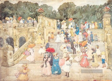  Maurice Kunst - The Mall Central Park Maurice Prendergast Aquarell